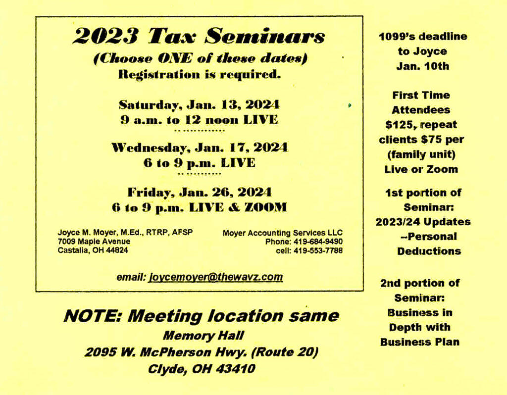 2023 tax seminar